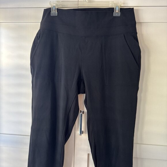 Athleta Venice Joggers Size L Black High Rise Nylon Stretch Athleisure - Picture 3 of 13